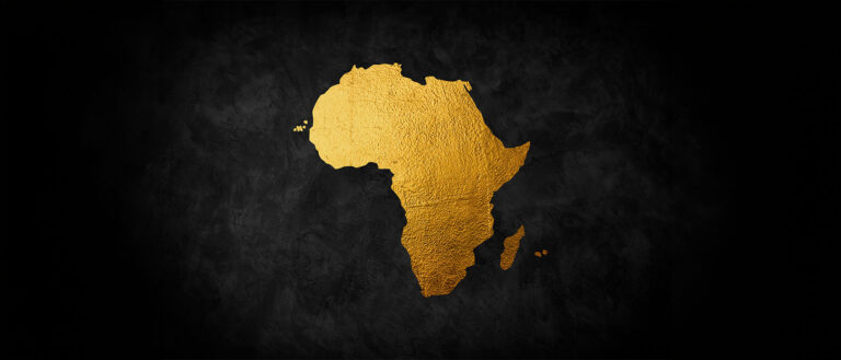 Stylised map of the African continent highlighting regional economic growth, infrastructure development, and workforce mobility markets.